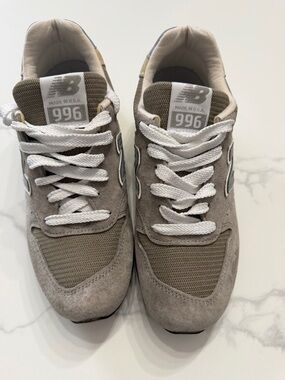 New Balance 996 Taupe Grey Suede & Mesh Sneakers men sz7